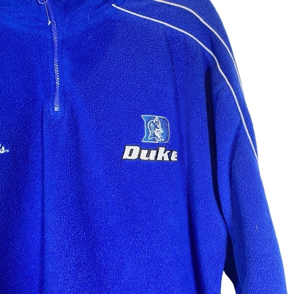 DUKE BLUE DEVILS University Men size Large 1/4 zip pullover jacket long sleeve - Picture 9 of 10